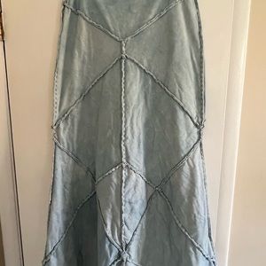 Alabama Chanin Maxi Skirt 100% Organic Cotton, Size XL